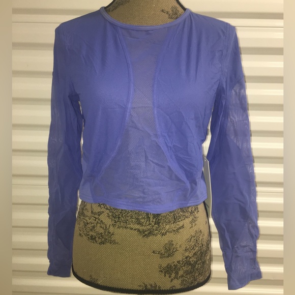 New With Tags Lululemon Mesh Panelled Training Long Sleeve Shirt Wild Indigo 12 - Picture 7 of 16
